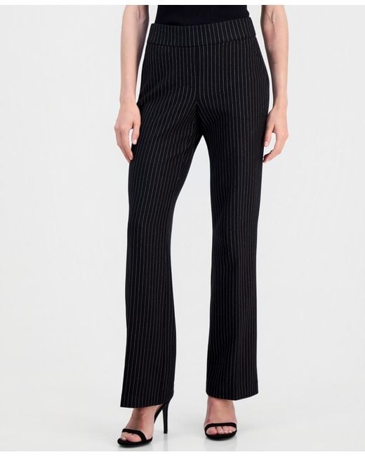 Anne Klein Black Pull-on Ponte Pants
