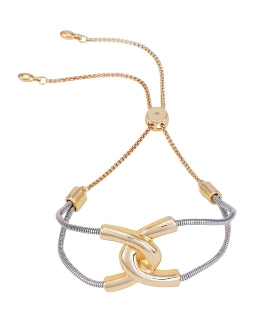 Vince Camuto Metallic Two-tone Hooked Link Slider Bracelet