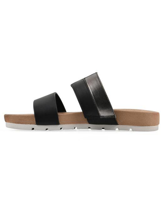 White Mountain Brown Tammy Slide Slip-on Sandals