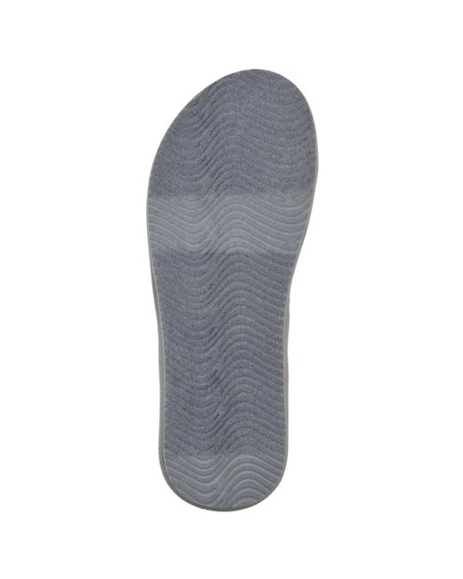 White Mountain Gray Basket Round Toe Flat Sandals
