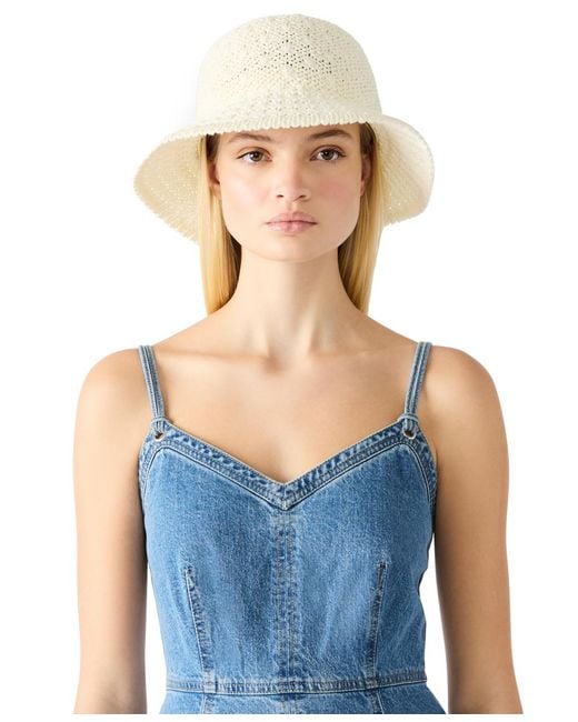 Steve Madden Natural Packable Cloche Hat