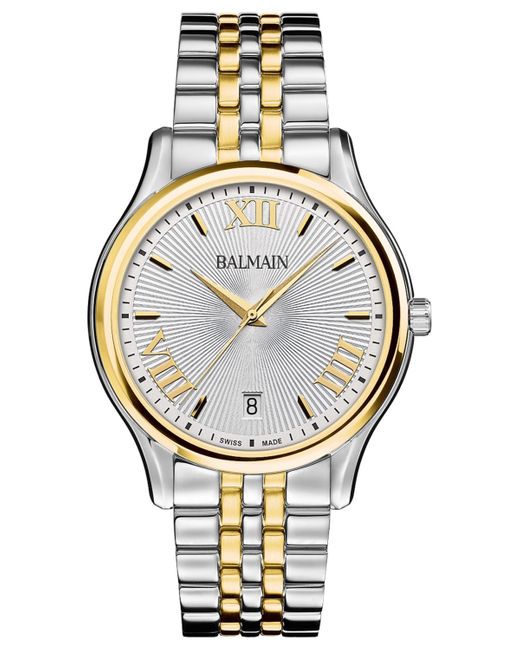 Balmain Metallic Swiss Beleganza Two-tone Stainless Steel Bracelet Watch 40mm for men