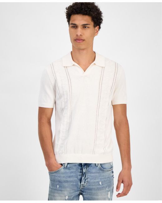 Guess White Relaxed-fit Bryant Pointelle Shirt for men