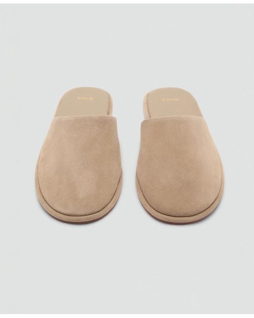 Mango Natural Suede Sling Back Shoes