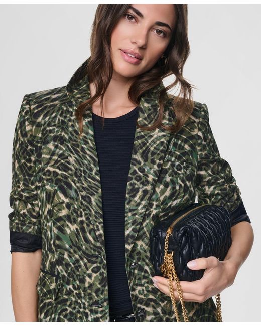 DKNY Green Two-button Collared & Flap Pockets Jacket