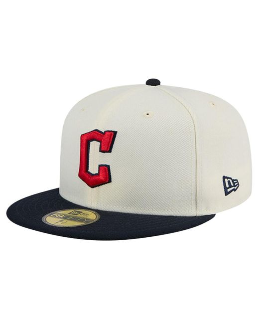 KTZ Metallic Cleveland Guardians Evergreen Chrome 59fifty Fitted Hat for men