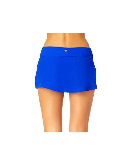 Coppersuit Blue Solid Hidden Short Active Skirt