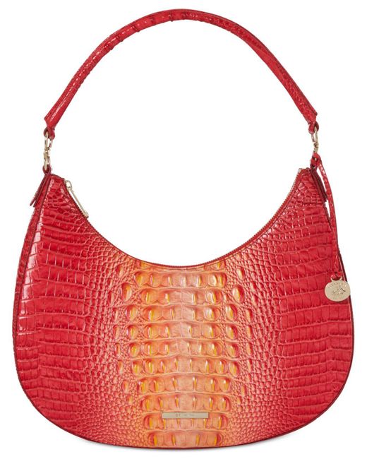 Brahmin Bekka Leather Shoulder Bag in Red Lyst