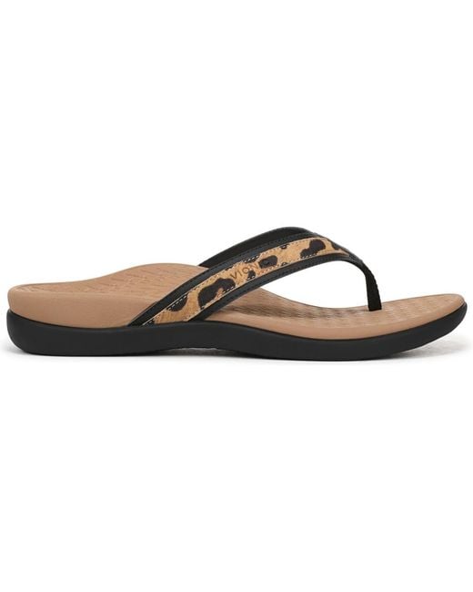 Vionic Brown Tide Thong Sandals