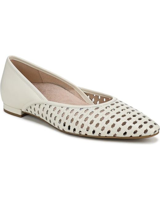 Vionic White Gracia Woven Ballet Flats