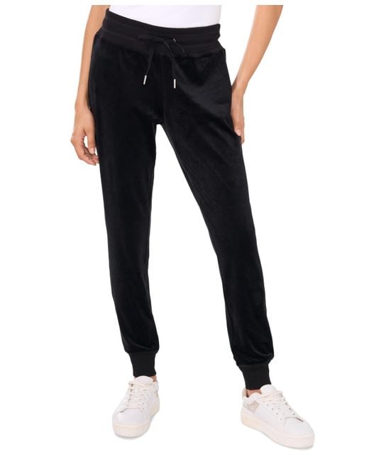 Vince Camuto Velour Drawstring waist jogger Pants in Black Lyst