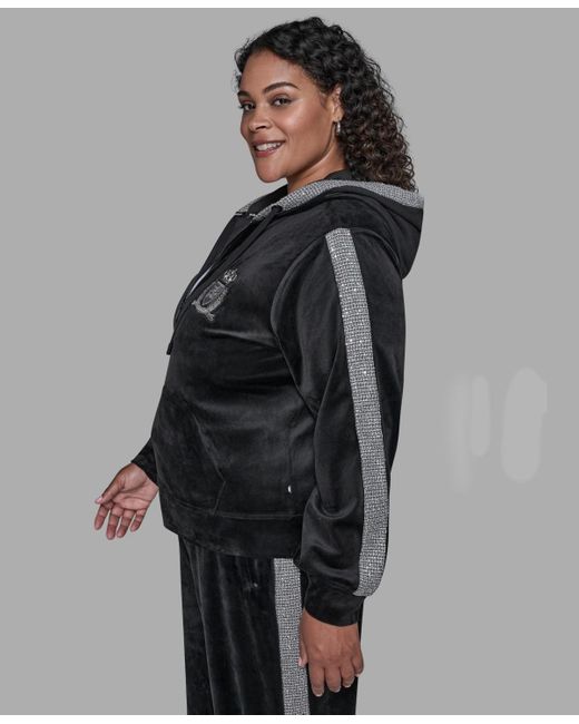 Karl Lagerfeld Black Plus Size Double Waistband Jacket for men