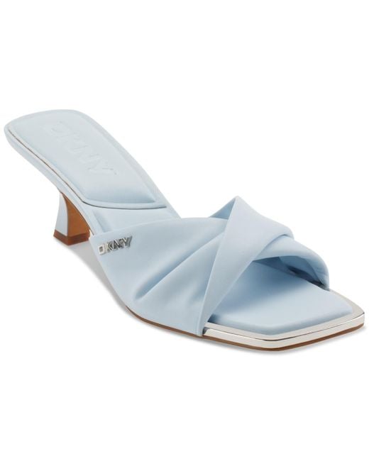 DKNY Blue Jolaine Twist Slide Sandals