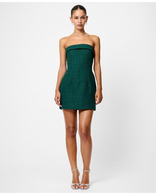 French Connection Women's Green Strapless A-line Mini Dress mini dresses