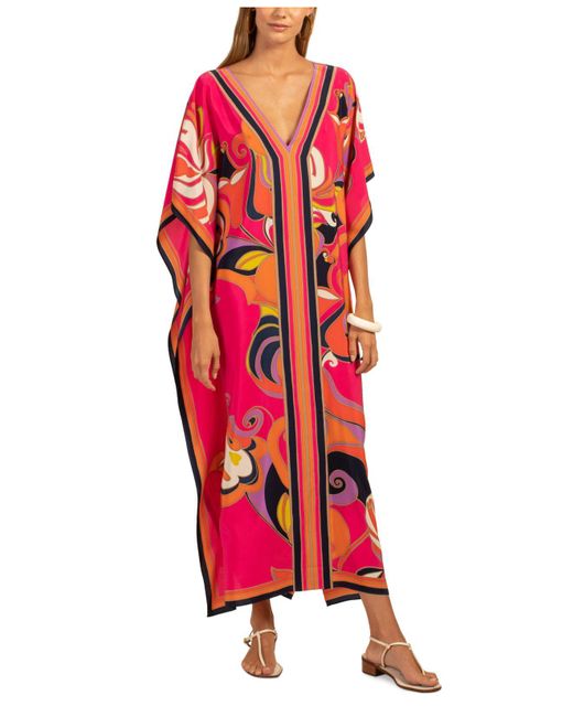 Trina Turk Theodora Printed Silk Maxi Dress in p.s. Pink (Pink) Lyst