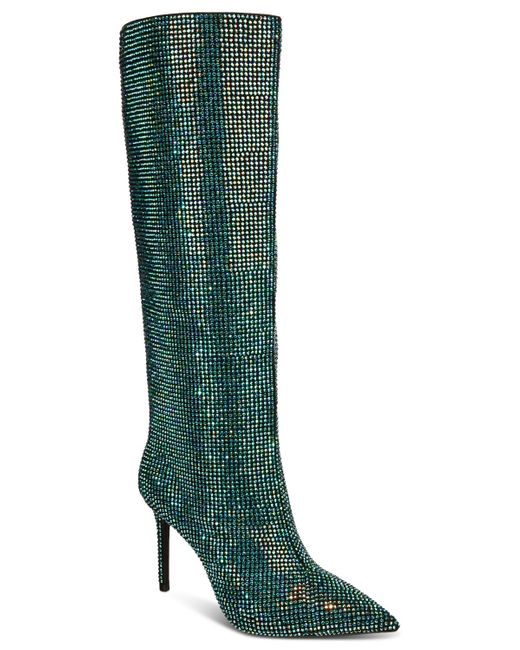 INC International Concepts Green Havannah Wide Calf Knee High Stovepipe Dress Boots