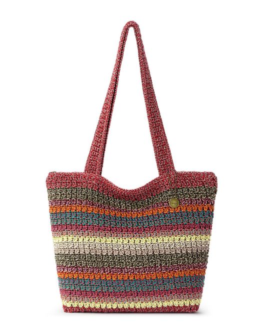 The Sak Red Casual Classics Crochet Large Tote