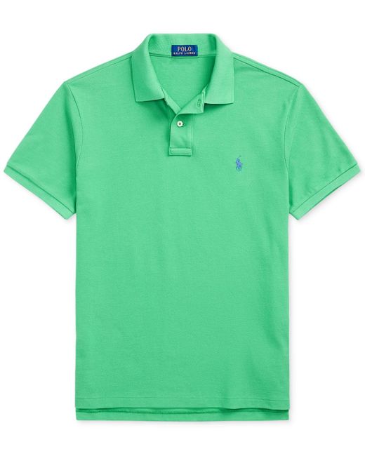 Polo Ralph Lauren Green Custom Slim Fit Mesh Polo for men