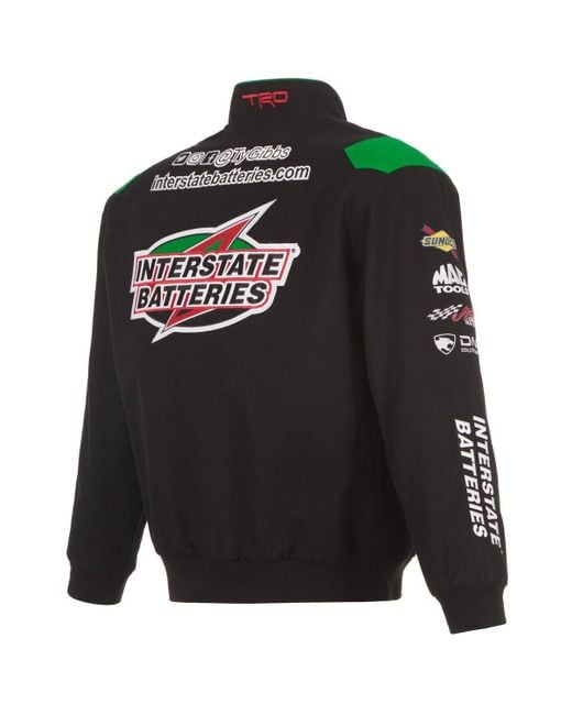 JH Design Ty Gibbs Interstate Batteries Twill Uniform Fullsnap Jacket in Black for Men Lyst