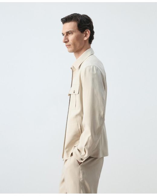 Mango Natural Pockets Regular-fit Modal Jacket for men