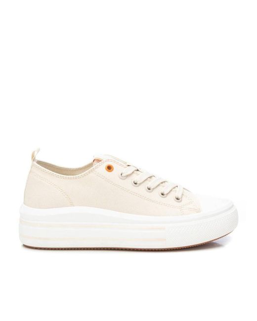 Xti White Canvas Sneakers By
