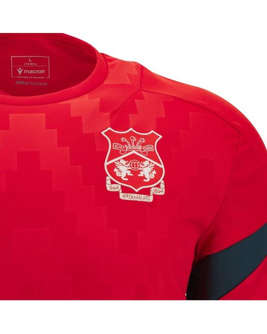 MACRON Red Wrexham Training Jersey for men