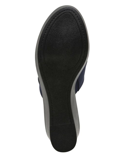 Anne Klein Blue Pace Wedge Sandals