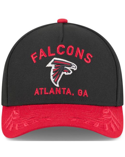 KTZ Black/red Atlanta Falcons 2025 Nfl Draft 9forty A-frame M-crown Adjustable Hat for men