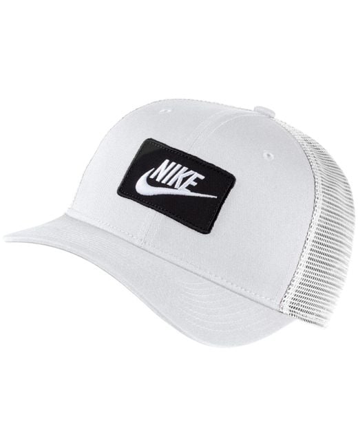 Nike White Sportswear Classic Trucker Hat for men