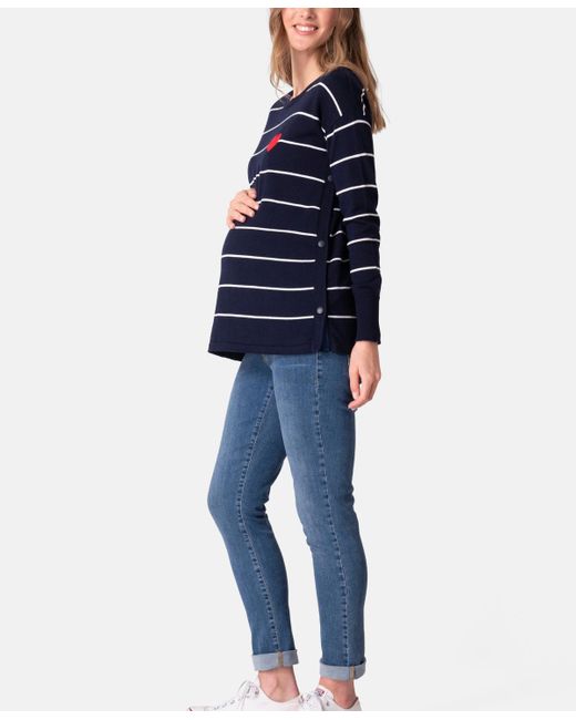 Seraphine Blue Maternity Mama Mini Cotton Sweaters
