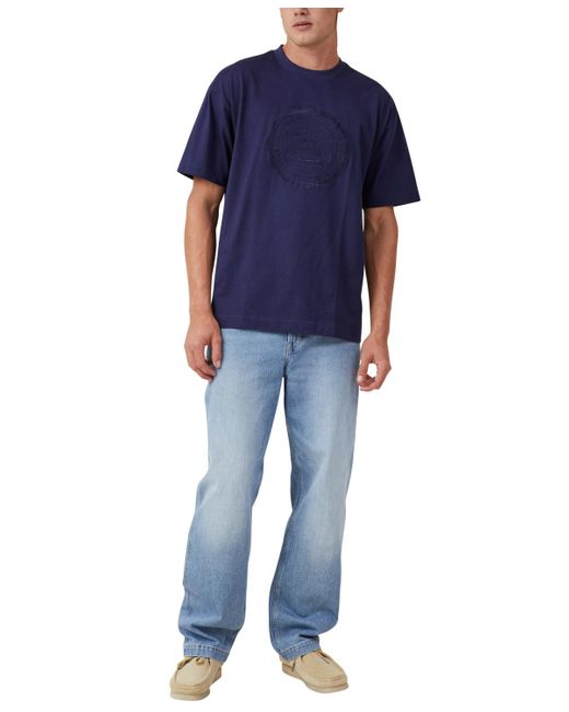 Cotton On Blue Box Fit College T-shirt for men