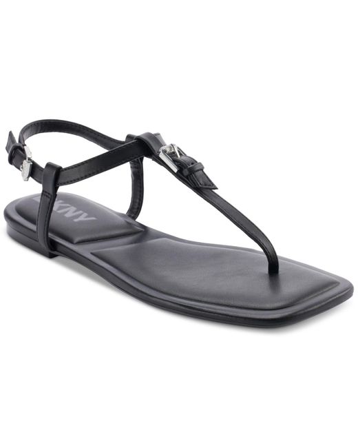 DKNY Metallic Datto T-strap Sandals