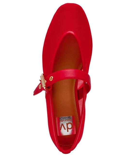 Dolce Vita Red Mulaney Mesh Buckle Mary Jane Flats