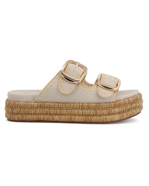 MIA White Mieko Flatform Slip-on Slide Sandals
