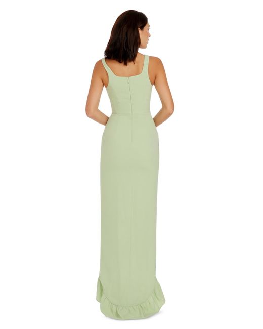 Dress the Population Green Charlene Ruffled High-low Gown