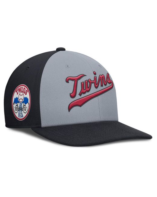 Nike Blue Gray/navy Minnesota Twins Pro Performance Snapback Hat for men