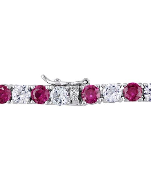 Macy's Pink Lab Created Gemstone Flex Bracelet