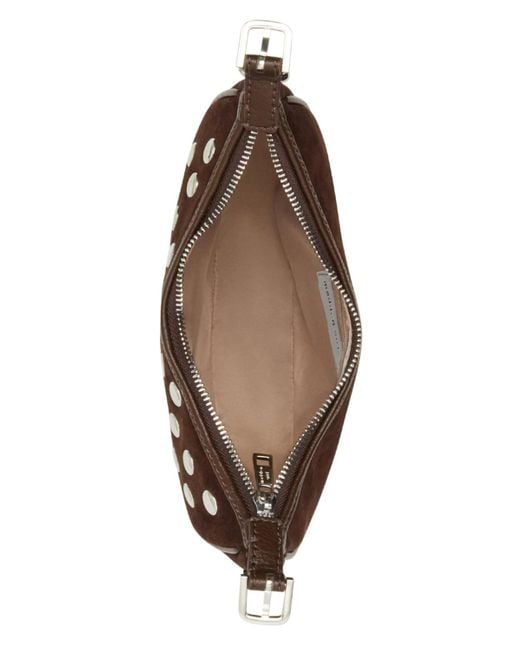 Madden Girl Metallic Rhisu Crescent Zipper Shoulder Bag