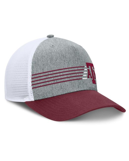 Fanatics Multicolor Heather Gray/maroon Texas A&m aggies Profile Trucker Adjustable Hat for men