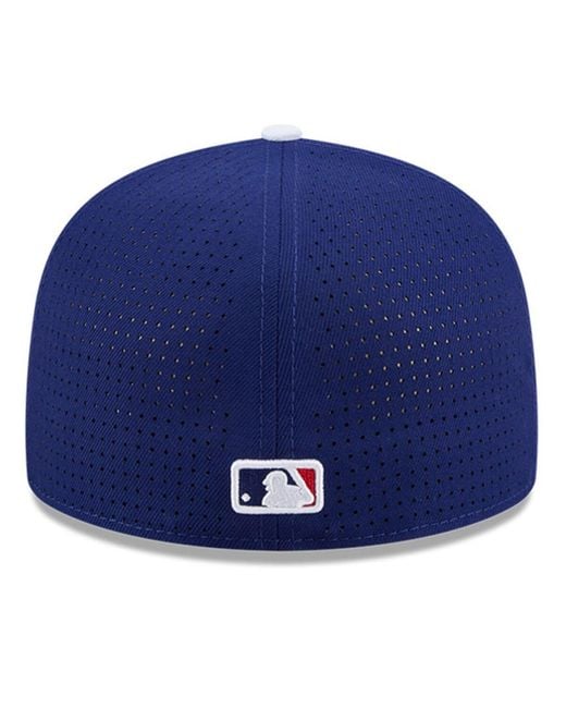 KTZ Blue Royal/white Los Angeles Dodgers 2025 Mlb All-star Game Side Patch 59fifty Fitted Hat for men