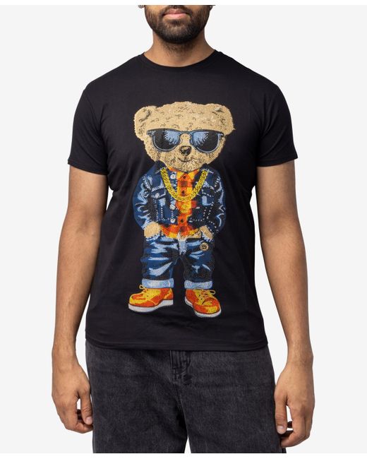 Xray Jeans Blue X-ray Stone Tee Suited Denim Bear for men