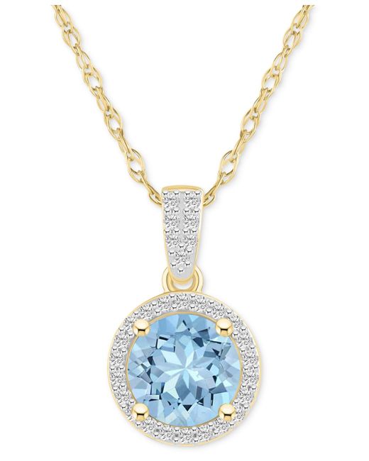 Macy's Blue Lab-created Aquamarine (1-2/5 Ct. T.w.