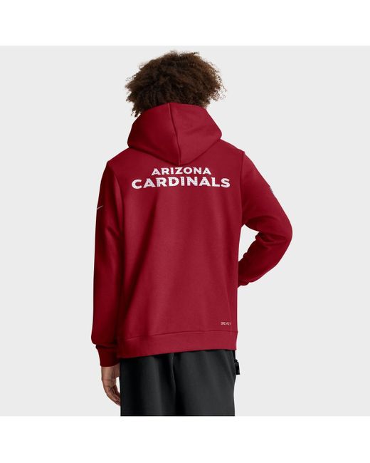 Nike Red Arizona S Sideline Initial Home Performance Pullover Hoodie for men