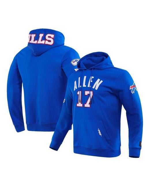 Pro Standard Josh Allen Royal Buffalo Bills Player Name And Number Pullover  Hoodie in Blue for Men