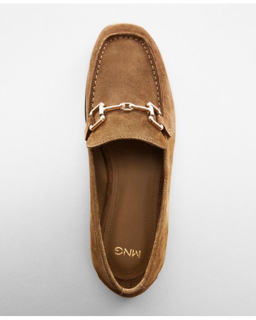 Mango Brown Suede Leather Moccasins