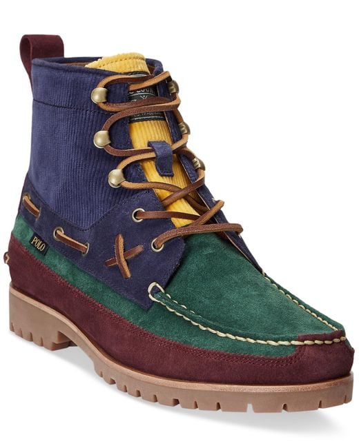 polo ralph lauren ranger boots navy blue