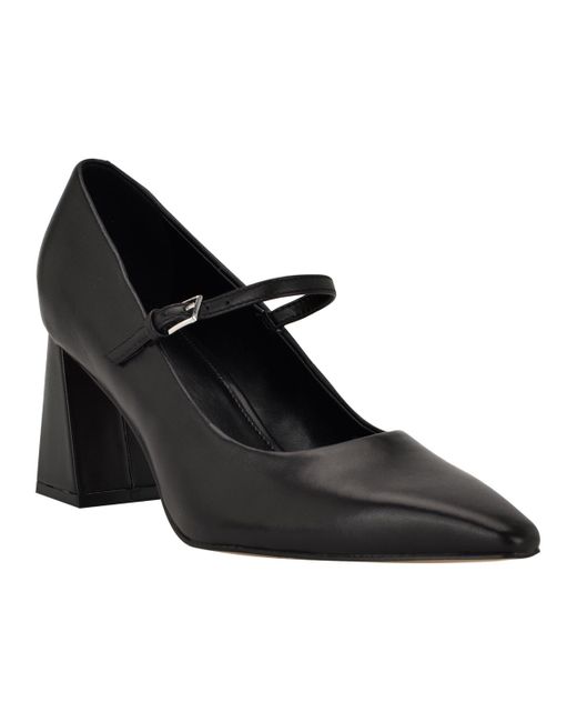 Calvin Klein Black Naprina Block Heel Mary Jane Pumps