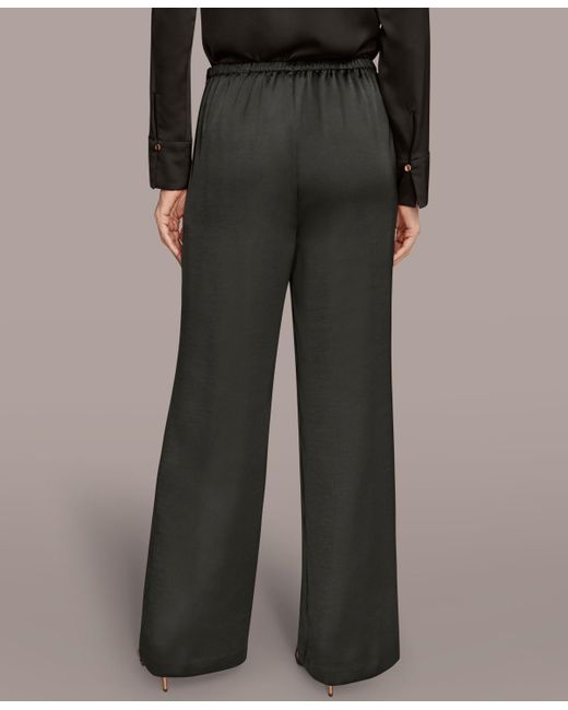 Donna Karan Black Wide Leg Pants