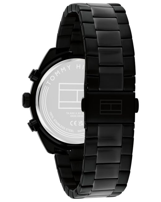 Tommy Hilfiger Black Chronograph Ip Stainless Steel Bracelet Watch for men
