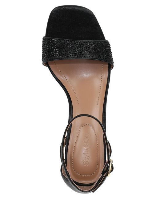 Style & Co. Black Veraa Square Toe Evening Sandals